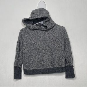 Splendid Open Back Hoodie Girls Size 2T Pullover Heather Gray Long Sleeve EUC